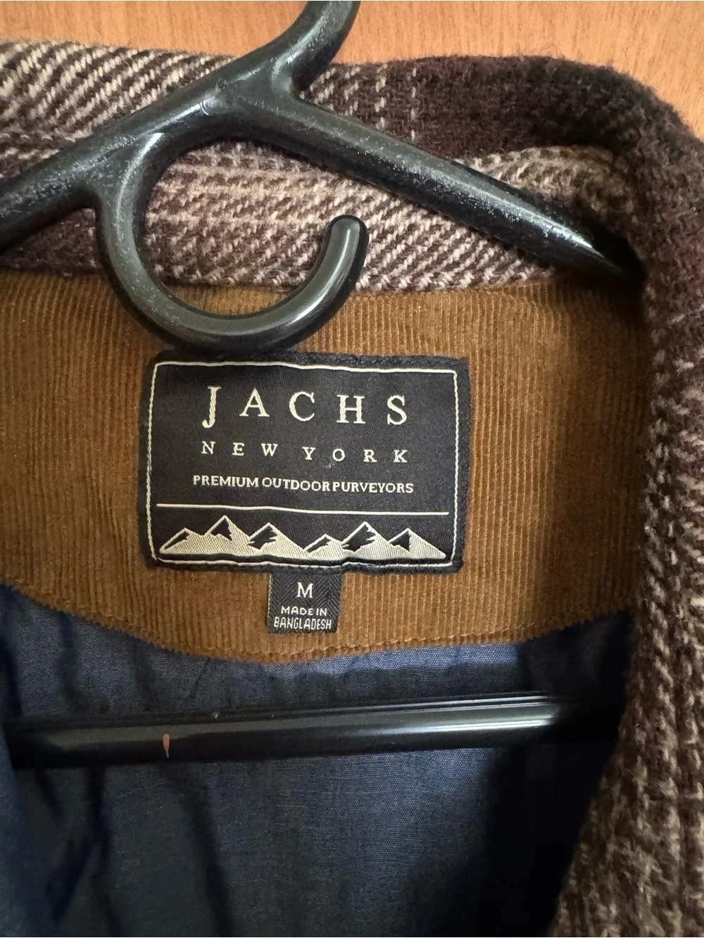 JACHS New York Men’s Plaid Shirt Jacket Shacket | Quilted Lined | Medium